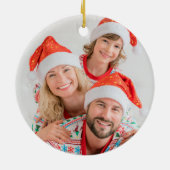 Eerste Kerstkerst Nieuwe startfoto Keramisch Ornament (Achterkant)