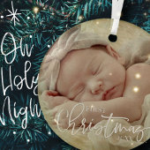 Eerste Kerstkerstcursile Aangepaste Baby foto Glas Ornament