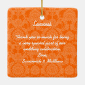 Eerste Kerstkerstfeest Pas getrouwd Bride Groom Ke Keramisch Ornament (Achterkant)