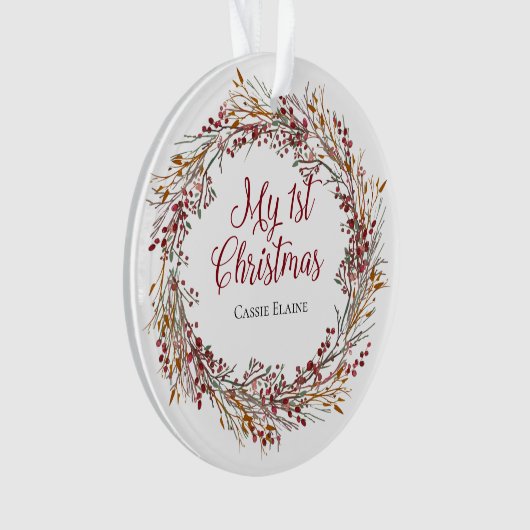 Eerste kerstkerstfoto Baby Ornament (voorkant)