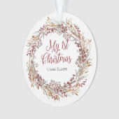 Eerste kerstkerstfoto Baby Ornament (voorkant)