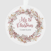 Eerste kerstkerstfoto Baby Ornament (voorkant)