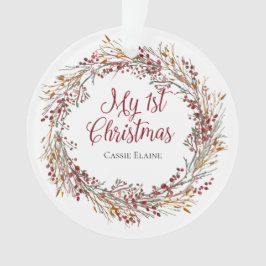 Eerste kerstkerstfoto Baby Ornament