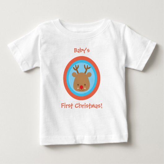 Eerste Kerstkerstmis Rudolf T Shirt (Voorkant)
