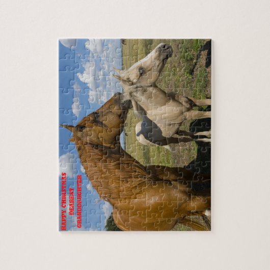 Eerste kerstkleindochter. legpuzzel (Verticaal)