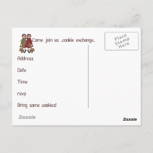 Eerste kerstkoekjes uitnodiging (Achterkant)