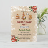 Eerste kerstkoekjes wisseluitnodiging kaart (Staand voorkant)