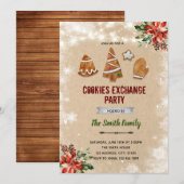 Eerste kerstkoekjes wisseluitnodiging kaart (Voorkant / Achterkant)