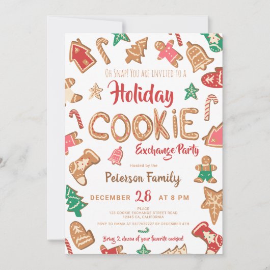 Eerste kerstkoekjesruil kaart (Voorkant)