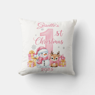 Eerste kerstkussen voor babymeisje kussen