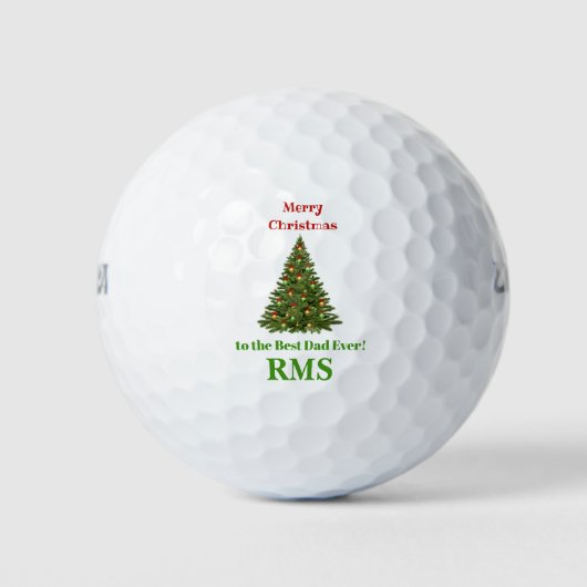 Eerste kerstman Aangepast monogram Golfballen (Voorkant)