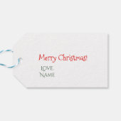 Eerste kerstman Baby Pinguïn & Boom op maat Cadeaulabel (Achterkant Horizontaal)