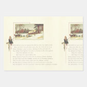 Eerste kerstman boekenkant Oude Verlichting Inpakpapier Vel (Voorkant 3)