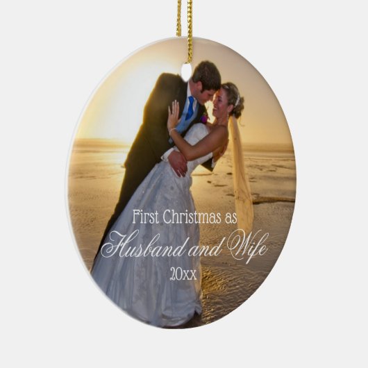 Eerste kerstman en vrouw keramisch ornament (Rechts)