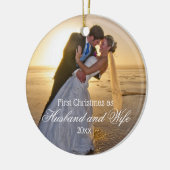 Eerste kerstman en vrouw keramisch ornament (Links)