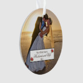 Eerste kerstman en vrouw - Poinsettia Ornament (voorkant)