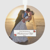 Eerste kerstman en vrouw - Poinsettia Ornament (achterkant)