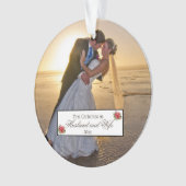 Eerste kerstman en vrouw - Poinsettia Ornament (voorkant)