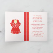 Eerste kerstman, Engel voor de grote kleindochter Feestdagen Kaart (Binnen)