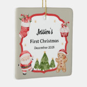 Eerste Kerstman Gingerbread Tree Ornament (Rechts)