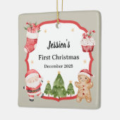 Eerste Kerstman Gingerbread Tree Ornament (Links)