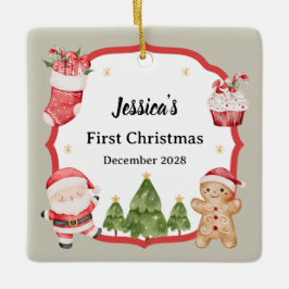 Eerste Kerstman Gingerbread Tree Ornament