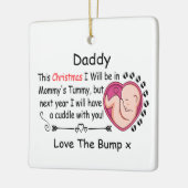 Eerste Kerstman Papa verwacht dat Zwangerschap uit Keramisch Ornament (Links)