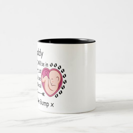 Eerste Kerstman Papa verwacht dat Zwangerschap uit Tweekleurige Koffiemok (Center)