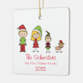 Eerste kerstman persoonlijke familie keramisch ornament (Links)