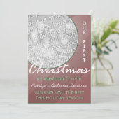 Eerste Kerstman, Rood Rood-vrouw Feestdagenkaart (Staand voorkant)