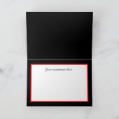 Eerste kerstman voegt sentiment toe feestdagen kaart (Binnen)