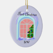 Eerste Kerstmis 2010 Keramisch Ornament (Rechts)