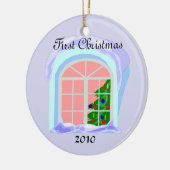 Eerste Kerstmis 2010 Keramisch Ornament (Links)