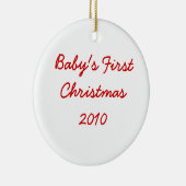 Eerste Kerstmis 2010 voor baby's Keramisch Ornament (Rechts)