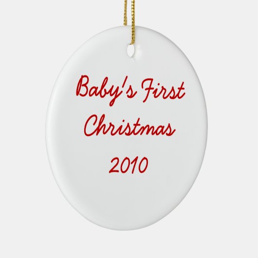 Eerste Kerstmis 2010 voor baby's Keramisch Ornament (Rechts)