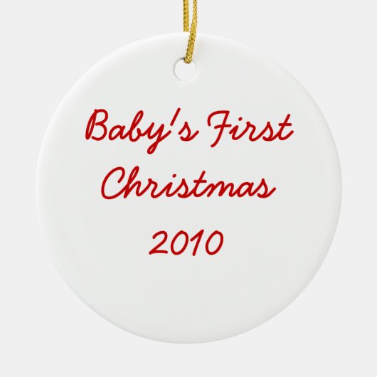 Eerste Kerstmis 2010 voor baby's Keramisch Ornament (Voorkant)