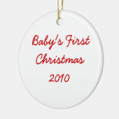 Eerste Kerstmis 2010 voor baby's Keramisch Ornament (Links)