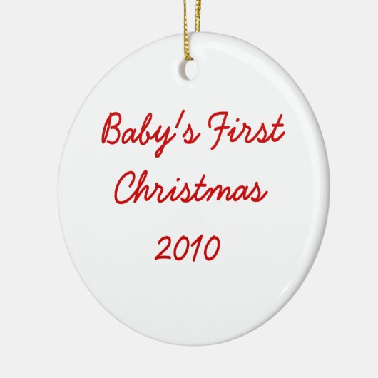 Eerste Kerstmis 2010 voor baby's Keramisch Ornament (Links)