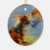 Eerste Kerstmis 2019 van Puppy Keramisch Ornament (Links)