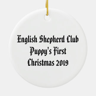 Eerste Kerstmis 2019 van Puppy Keramisch Ornament