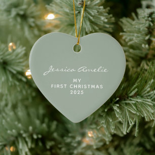 Eerste Kerstmis 2022 voor baby op maat Keramisch Ornament