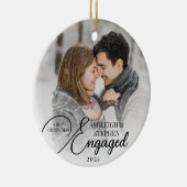 Eerste Kerstmis 2 Aangepaste fotokleuren Keramisch Ornament (Rechts)