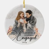 Eerste Kerstmis 2 Aangepaste fotokleuren Keramisch Ornament (Achterkant)