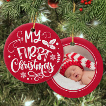 Eerste Kerstmis Aangepaste Baby Fototoetsenbord