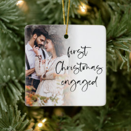 Eerste Kerstmis Aangepaste fotobedekking Keramisch Ornament