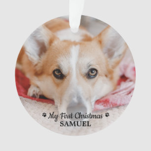 Eerste Kerstmis Aangepaste Pet Puppy Photo Dog Ornament
