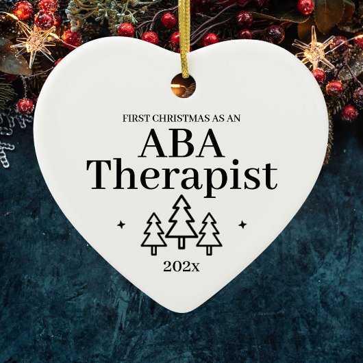 Eerste Kerstmis als Aba Therapist Gedrag Keramisch Ornament