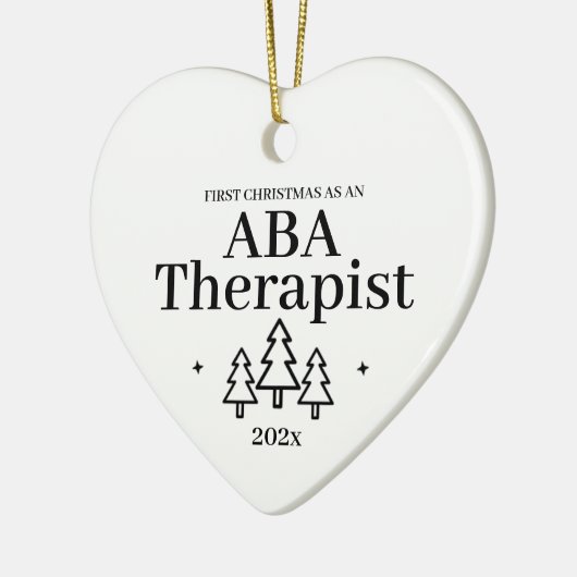 Eerste Kerstmis als Aba Therapist Gedrag Keramisch Ornament (Links)