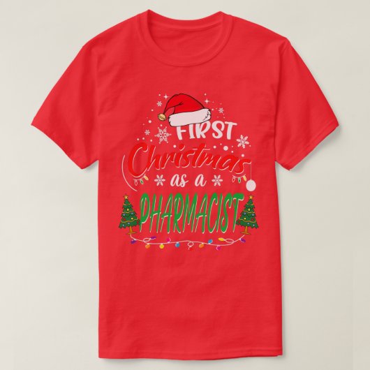 Eerste Kerstmis als apotheker T-shirt (Design voorkant)