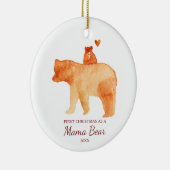 Eerste Kerstmis als Beer New Baby Keramisch Ornament (Rechts)